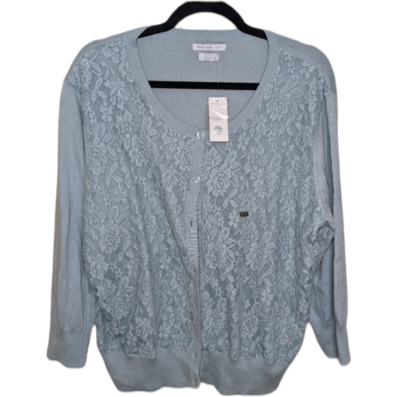 Van Heusen Sweaters - NWT Van Heusen Studio Light Blue Cardigan